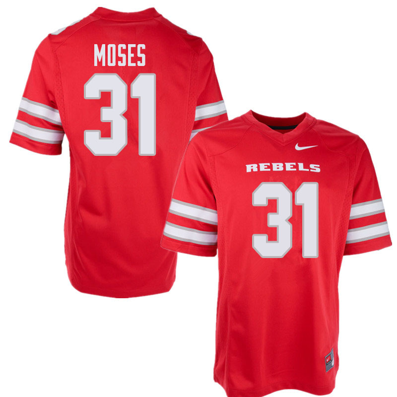 Men's UNLV Rebels #31 Kyle Moses College Football Jerseys Sale-Red